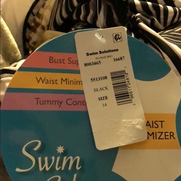 SWIM Solutions Swaying Palm Tummy Control 1 Piece - Picture 4 of 4